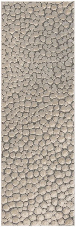 Arlo Home Woven Area Rug, MDW174B, Beige,  2' 7" X 8'