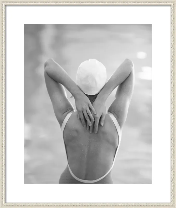 The Swimmer with a white  cap by Lucy Snowe for Artfully Walls