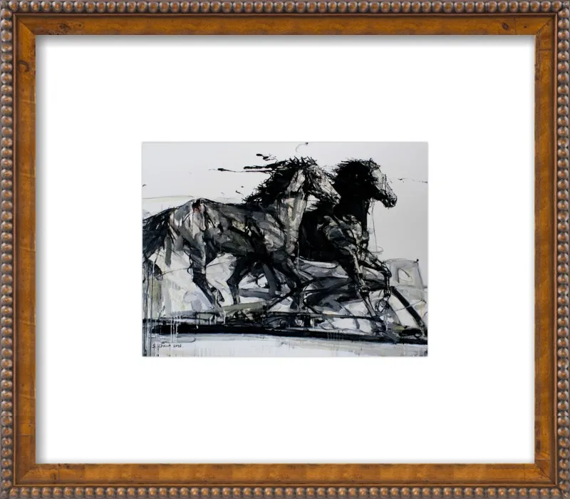 Black Stallions by Shao Y. Zhang for Artfully Walls