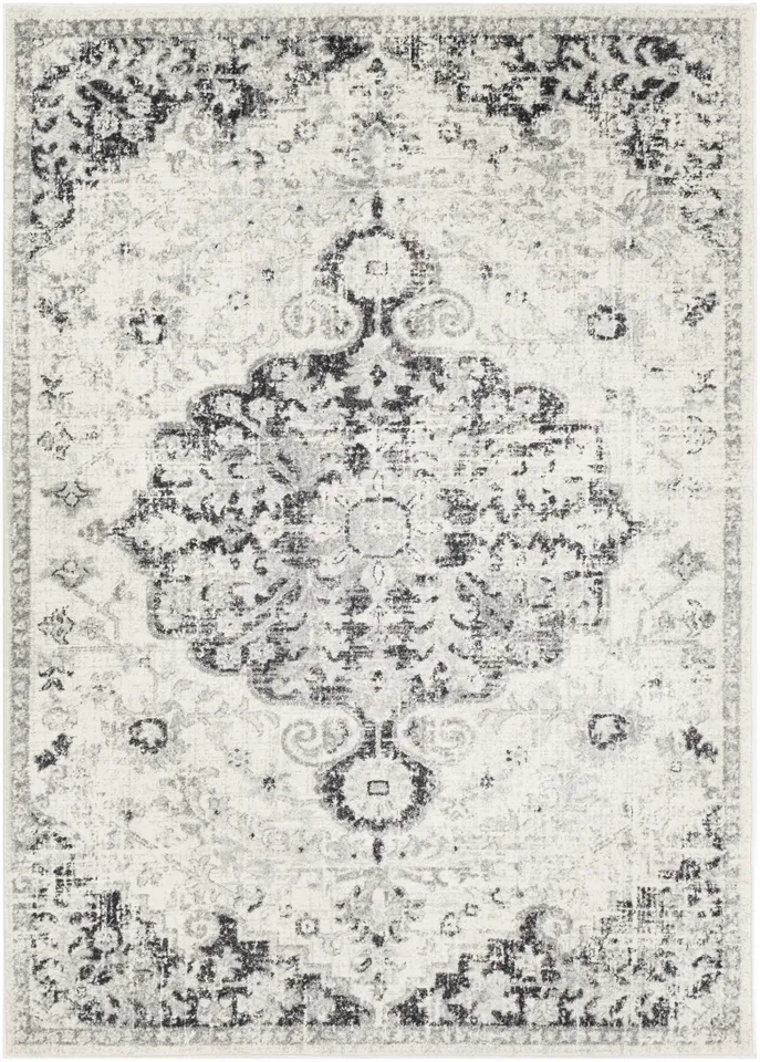 Harput Gray Indoor 2' x 2'11" Machine Woven Rug