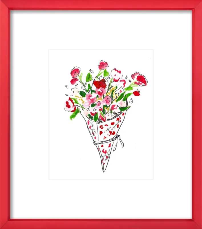 Bodega Flowers in Pink and Red by Larsen McDowell for Artfully Walls