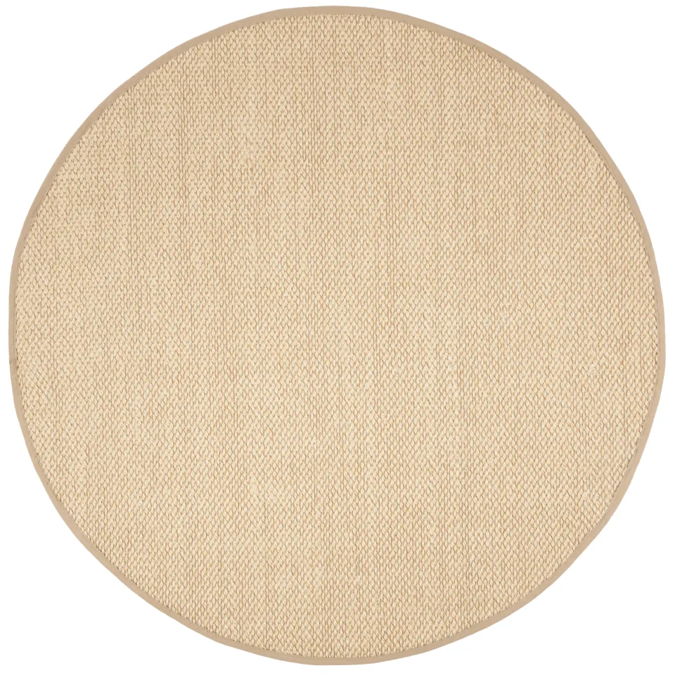 Arlo Home Woven Area Rug, NF152A, Ivory/Beige,  6' X 6' Round