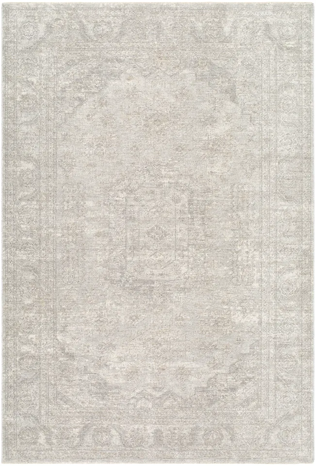 Poetry Gray Indoor 2'7" x 10' Machine Woven Rug
