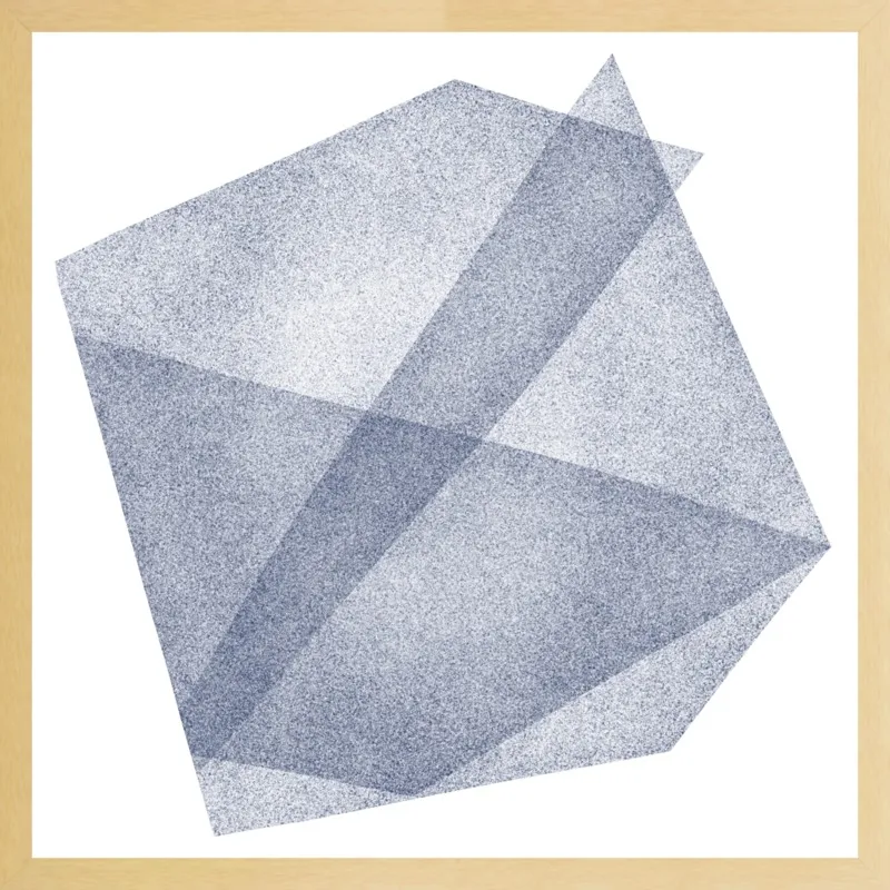 Navy Blue Structure: Soft Geometry by Jessica Poundstone for Artfully Walls