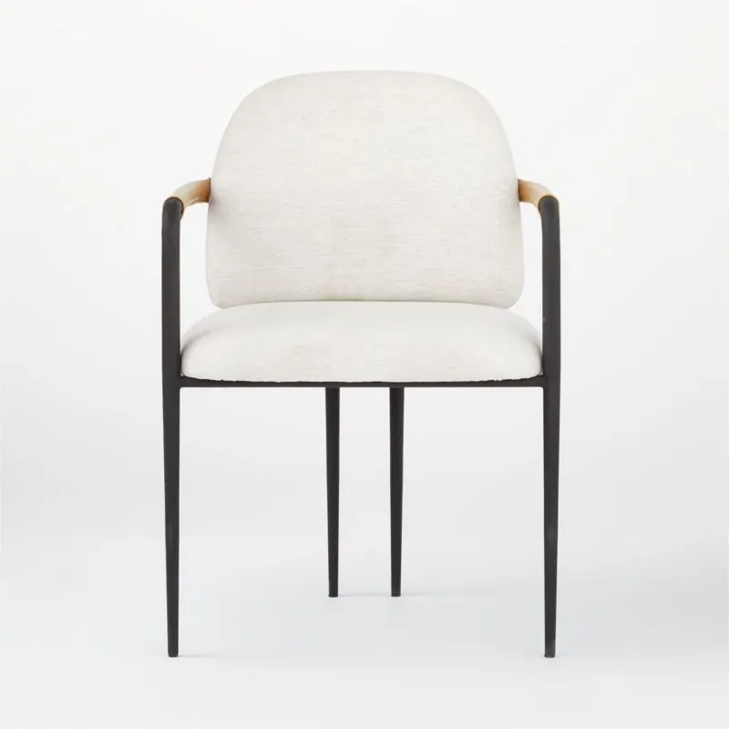 Avont White Performance Fabric Dining Armchair Set of 4