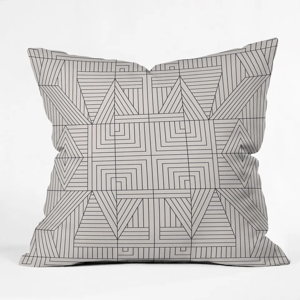 Line Mandala by Holli Zollinger - Outdoor Throw Pillow 26" x 26"