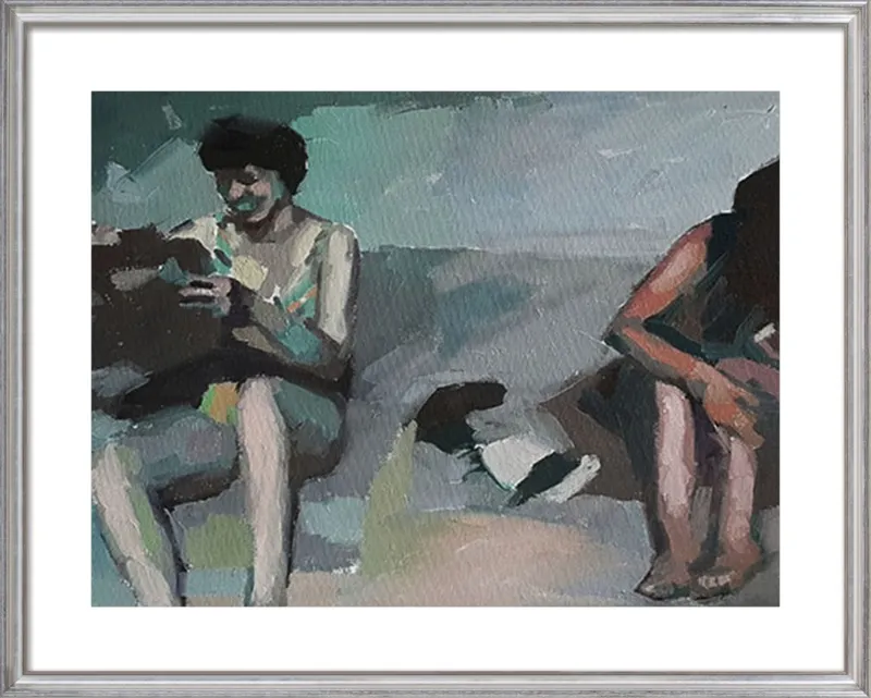 Girls at the beach by Mary Sinner for Artfully Walls