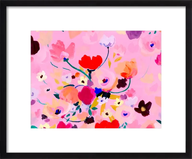 Pink Posey by KT Smail for Artfully Walls