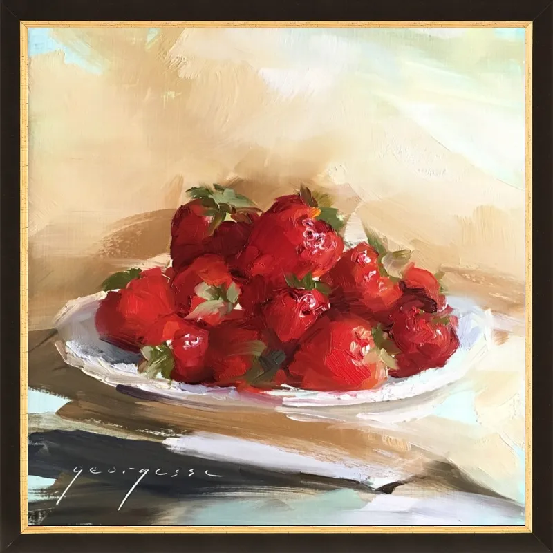 "Summer Strawberries 2" by Georgesse Gomez for Artfully Walls