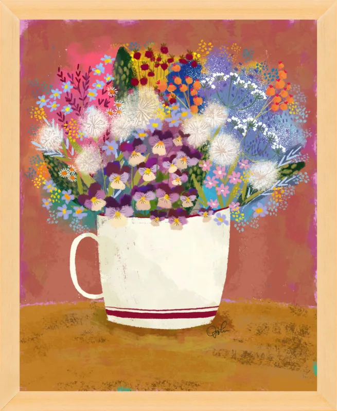Violas in Russet by Joy Laforme for Artfully Walls