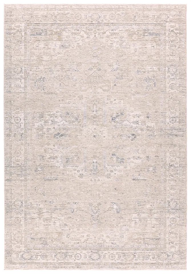 Kabul ZAR03 Medallion Cream and Beige Area Rug (12'X15')