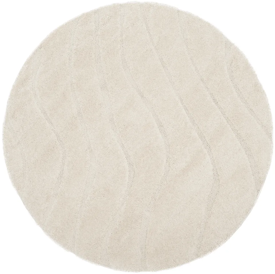Arlo Home Woven Area Rug, SG472-1111, Cream/Cream,  6' 7" X 6' 7" Round