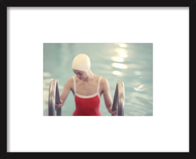 Swimmer in a Red Suit by Lucy Snowe for Artfully Walls