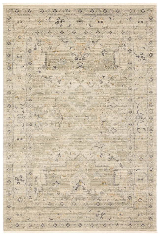 Hecate TEJ05 Outdoor Oriental White Area Rug (5'x7'10")