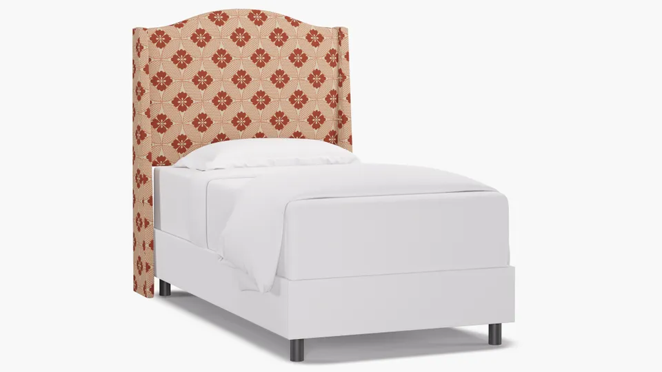 Classic Wingback Headboard, Coral Solaire, Twin