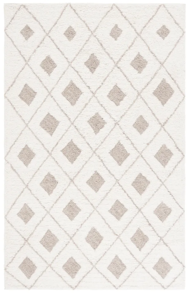 Safavieh Couture Vermont Collection Hand Tufted Area Rug, Ivory / Beige, 5' x 8'