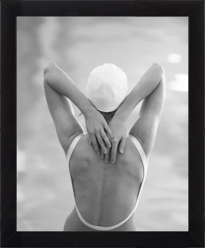 The Swimmer with a white  cap by Lucy Snowe for Artfully Walls