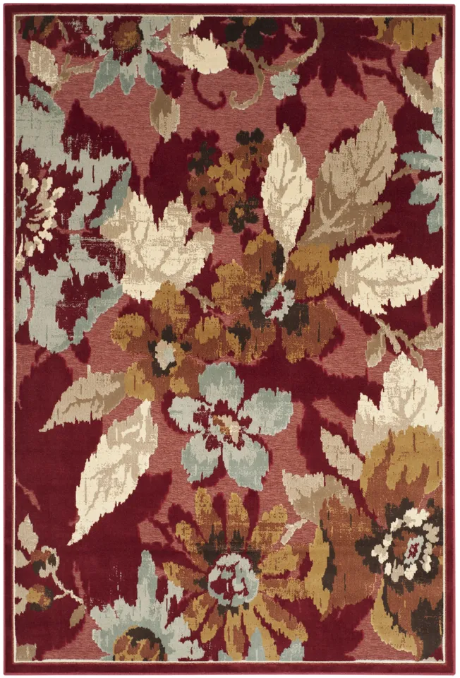 Arlo Home Woven Area Rug, PAR148-220, Red/Multi,  8' X 11' 2"