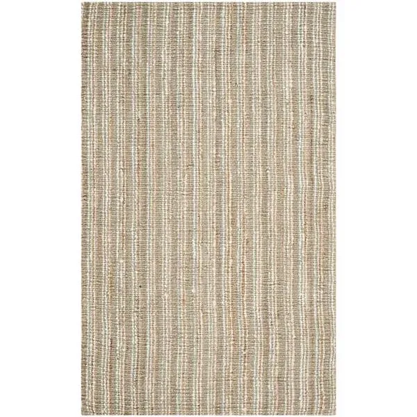 Natural Weave Chunky Stripe Two-Tone Area Rug