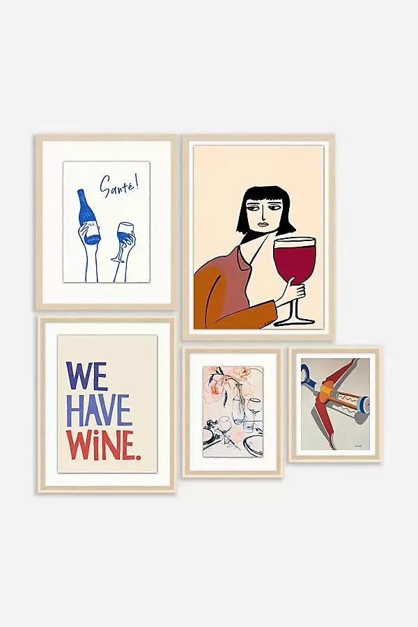 Cork It Up Gallery Wall Art, Set of 5