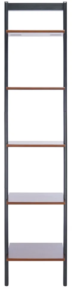 Allaire 5 Tier Leaning Etagere - Honey Brown / Charcoal