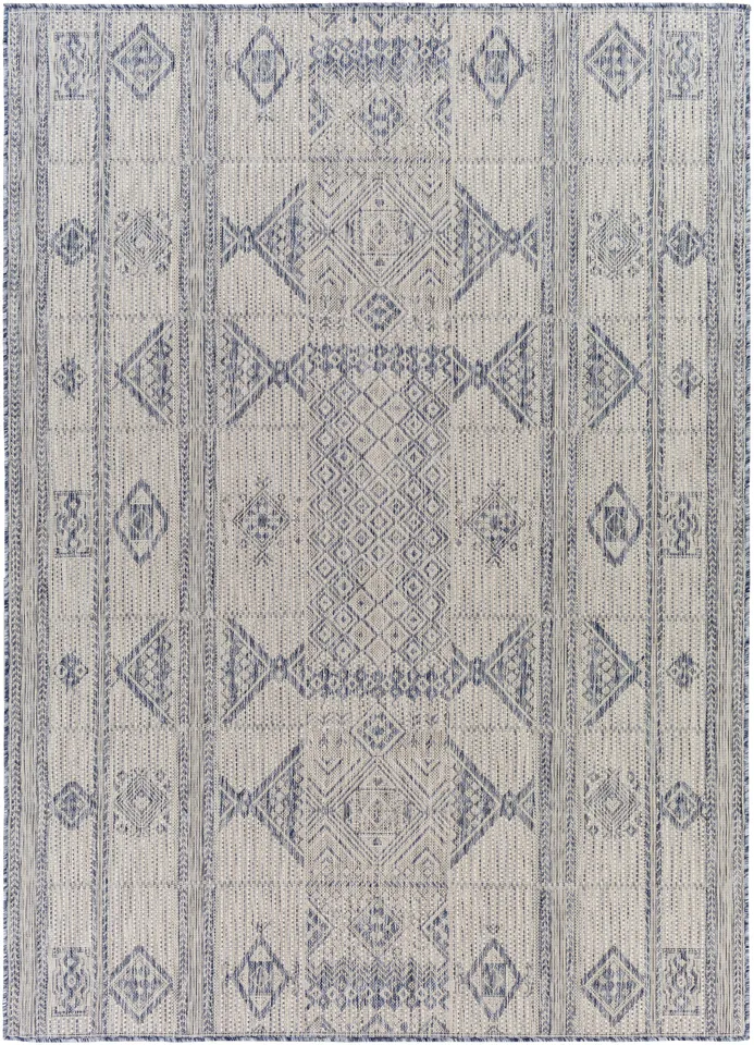 Tuareg Gray Outdoor 7'10" x 10' Machine Woven Rug