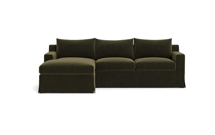 Sloan Slipcovered Left Chaise Sectional