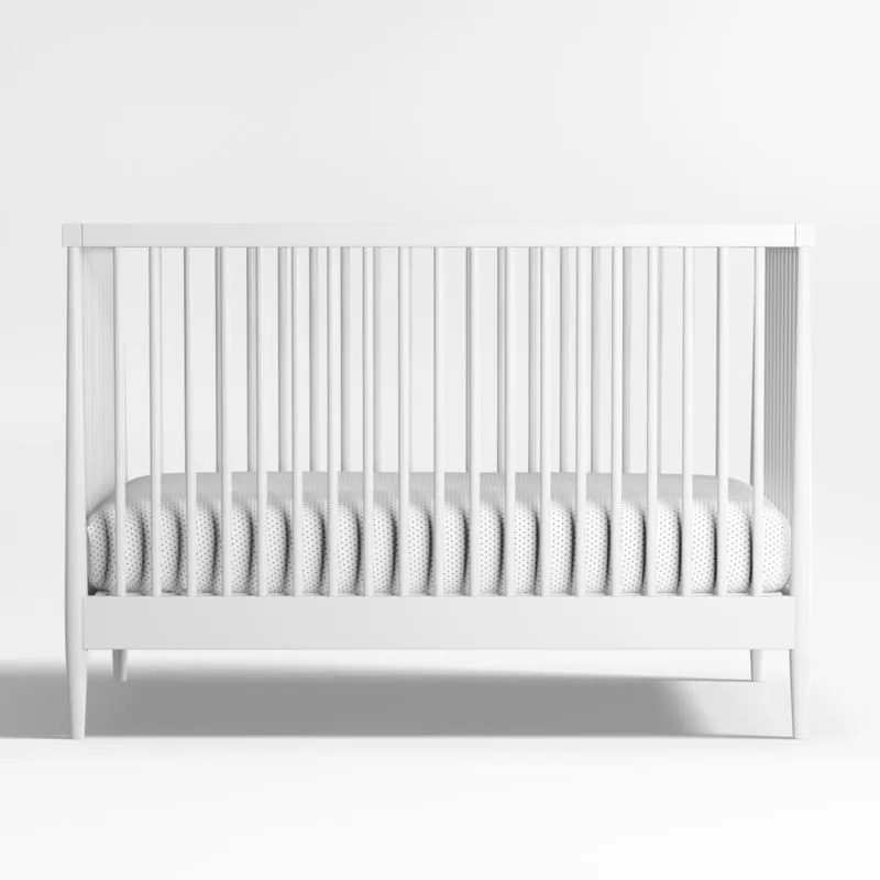 Hampshire White Wood Convertible Crib