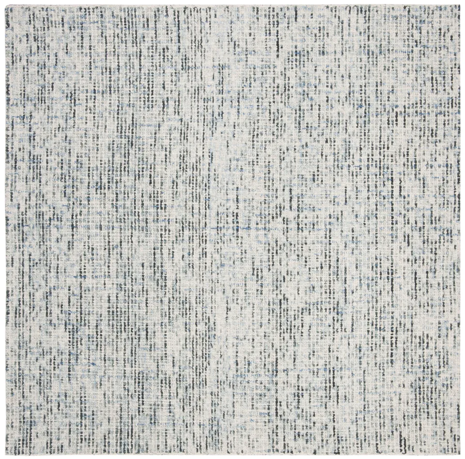 Arlo Home Hand Tufted Area Rug, ABT468B, Blue/Charcoal,  6' X 6' Square
