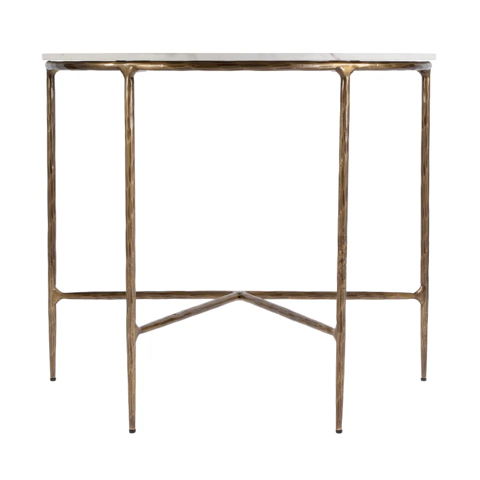 Evelyn Marble and Metal Console Table