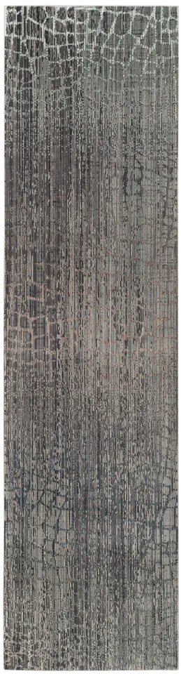 Arlo Home Woven Area Rug, VAL204C, Grey/Multi,  2' 3" X 8'