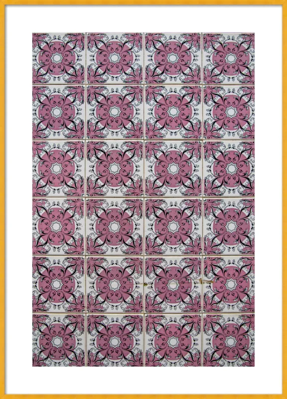 Pink and White Tiles in Lisbon by Sivan Askayo for Artfully Walls