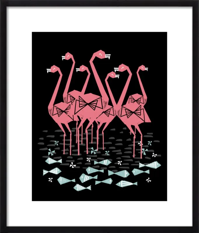 Flamingos by Andrea Lauren for Artfully Walls