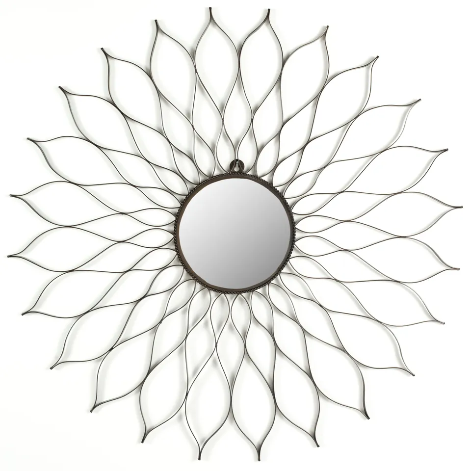 Flower Mirror - Rustic Powder Coated