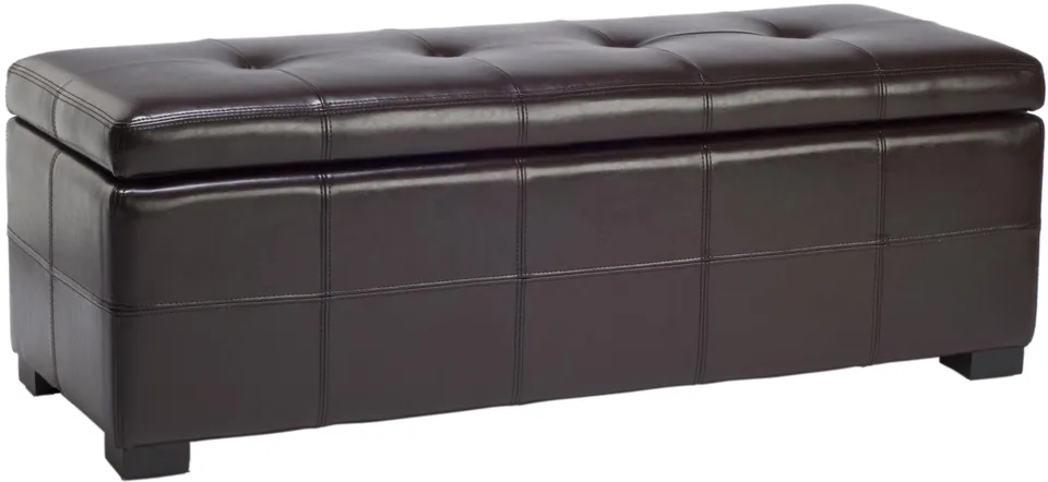 Maiden Tufted Storage Bench Large - Brown/Black
