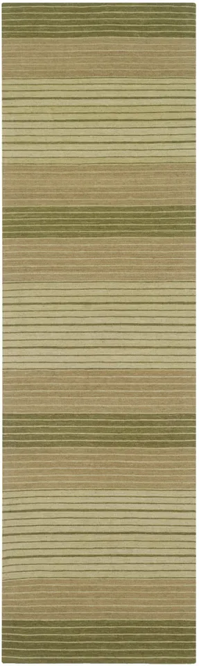 Arlo Home Hand Loomed Area Rug, MRB283A, Green,  2' 3" X 8'