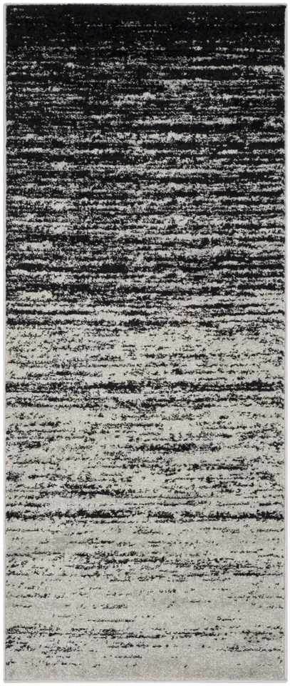 Arlo Home Woven Area Rug, ADR113A, Silver/Black,  2' 6" X 6'