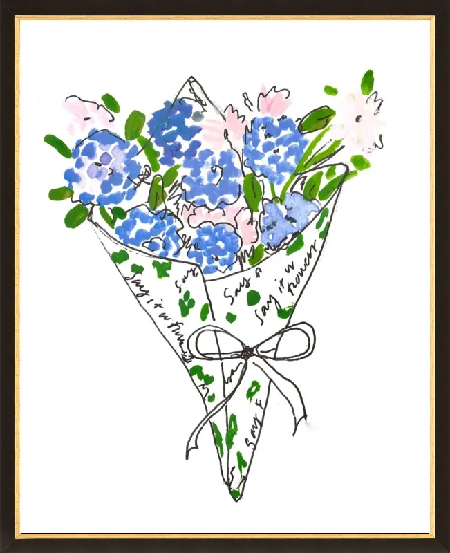 Bodega Flowers in Blue by Larsen McDowell for Artfully Walls
