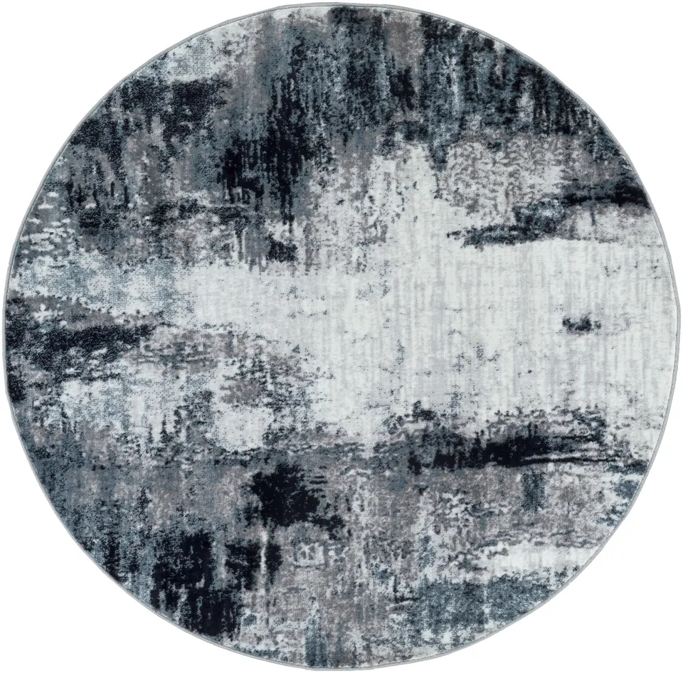 Wanderlust Blue Indoor 5'3" x 5'3" Machine Woven Rug