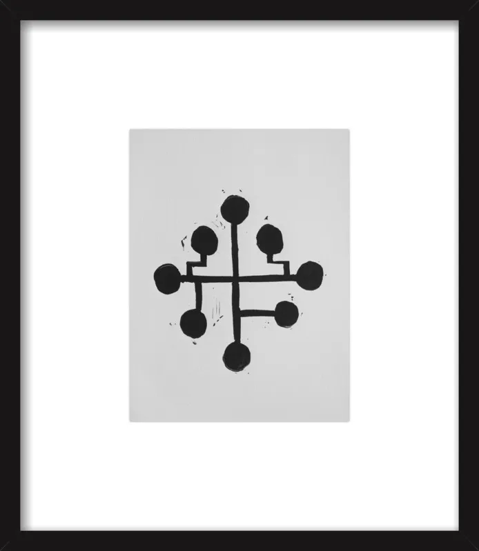 Geometric Midcentury Atomic Print by Stacy Rajab for Artfully Walls