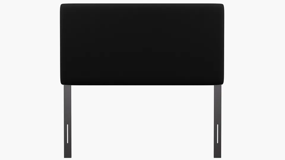 Square Back Headboard, Raven Everyday Linen, Full