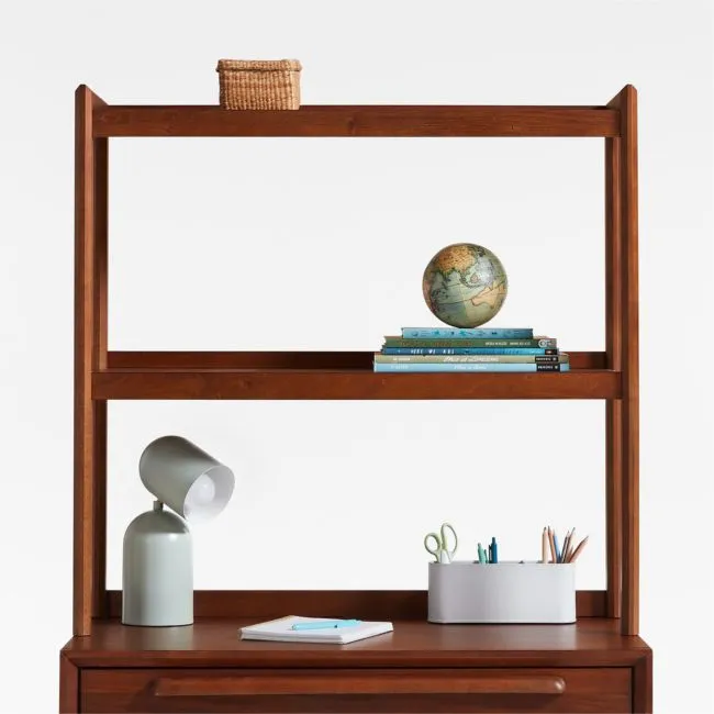 Tatum Walnut Wood Kids Desk Hutch