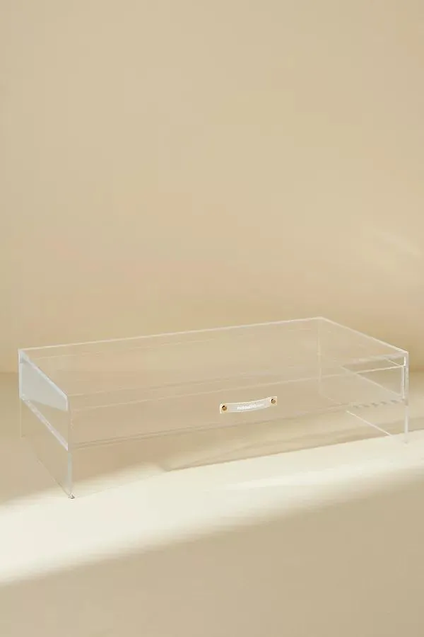 Acrylic Drawer Monitor Stand Organizer