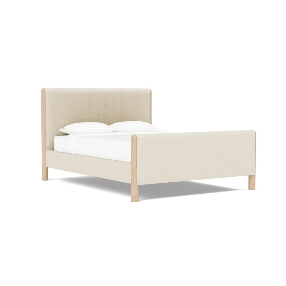 The Citizenry Laurel Bed with High Footboard | Queen | Brown