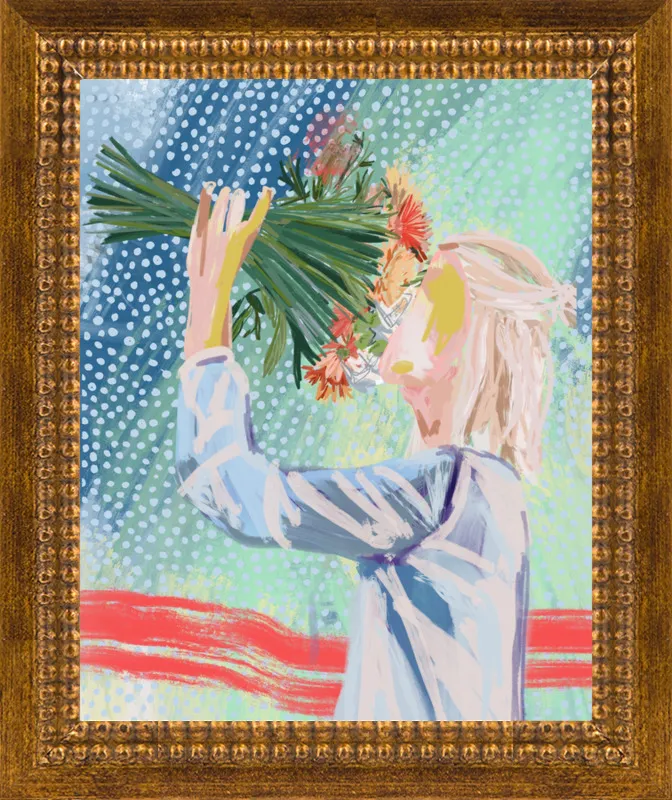 I like to stop and smell the roses  by Jamie Corley for Artfully Walls
