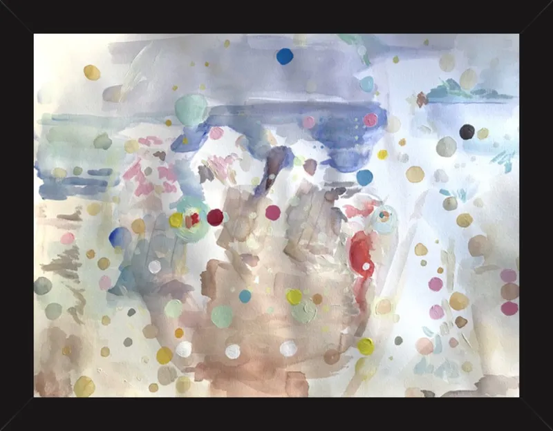 Beach scene (from memory)  by Hannah Dean for Artfully Walls