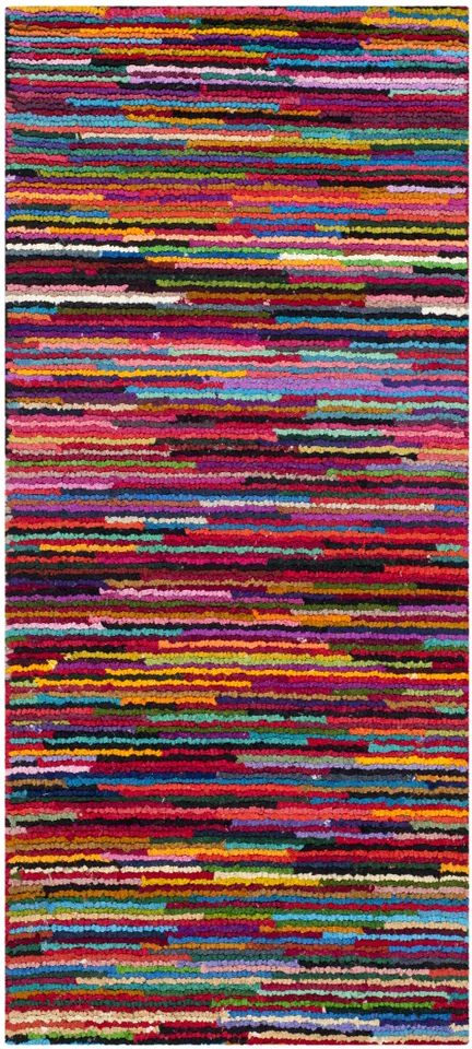Arlo Home Hand Tufted Area Rug, NAN142A, Pink/Multi,  2' 3" X 5'