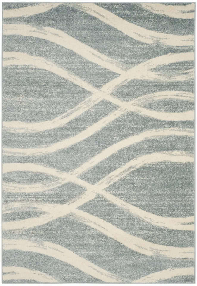 Arlo Home Woven Area Rug, ADR125T, Cream/Slate,  6' X 9'