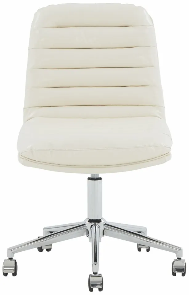 Decolin Swivel Desk Chair - White/Silver