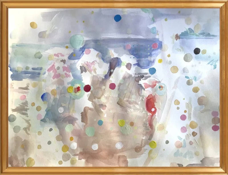 Beach scene (from memory)  by Hannah Dean for Artfully Walls